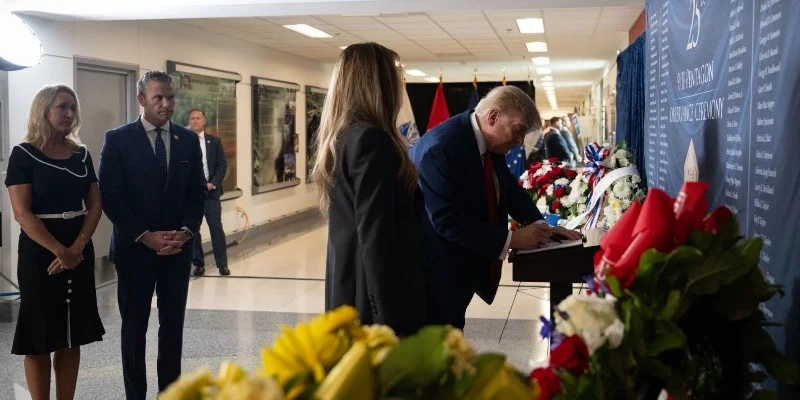 Trump Marks 25th Anniversary of 9/11 Attacks at Pentagon